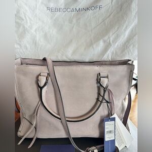 Authentic Rebecca Minkoff Regan Satchel Tote Nubuck Leather